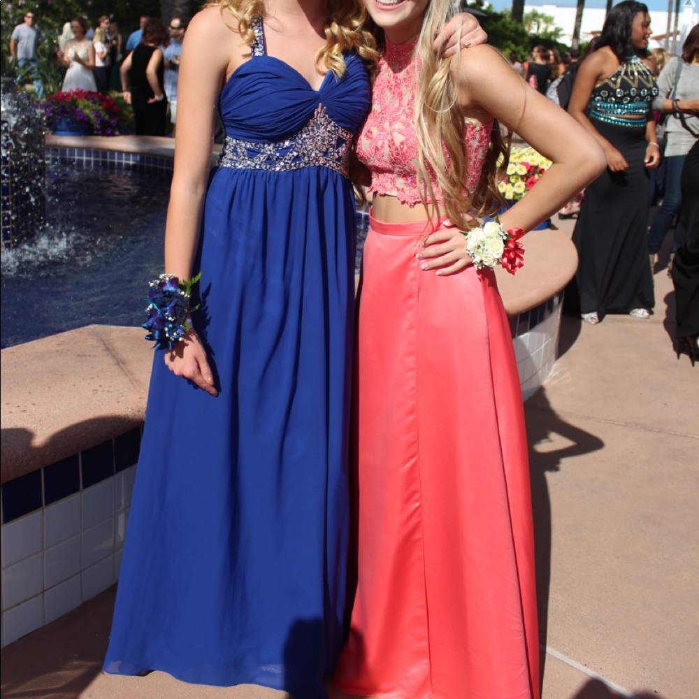 Coral Full Length Dress